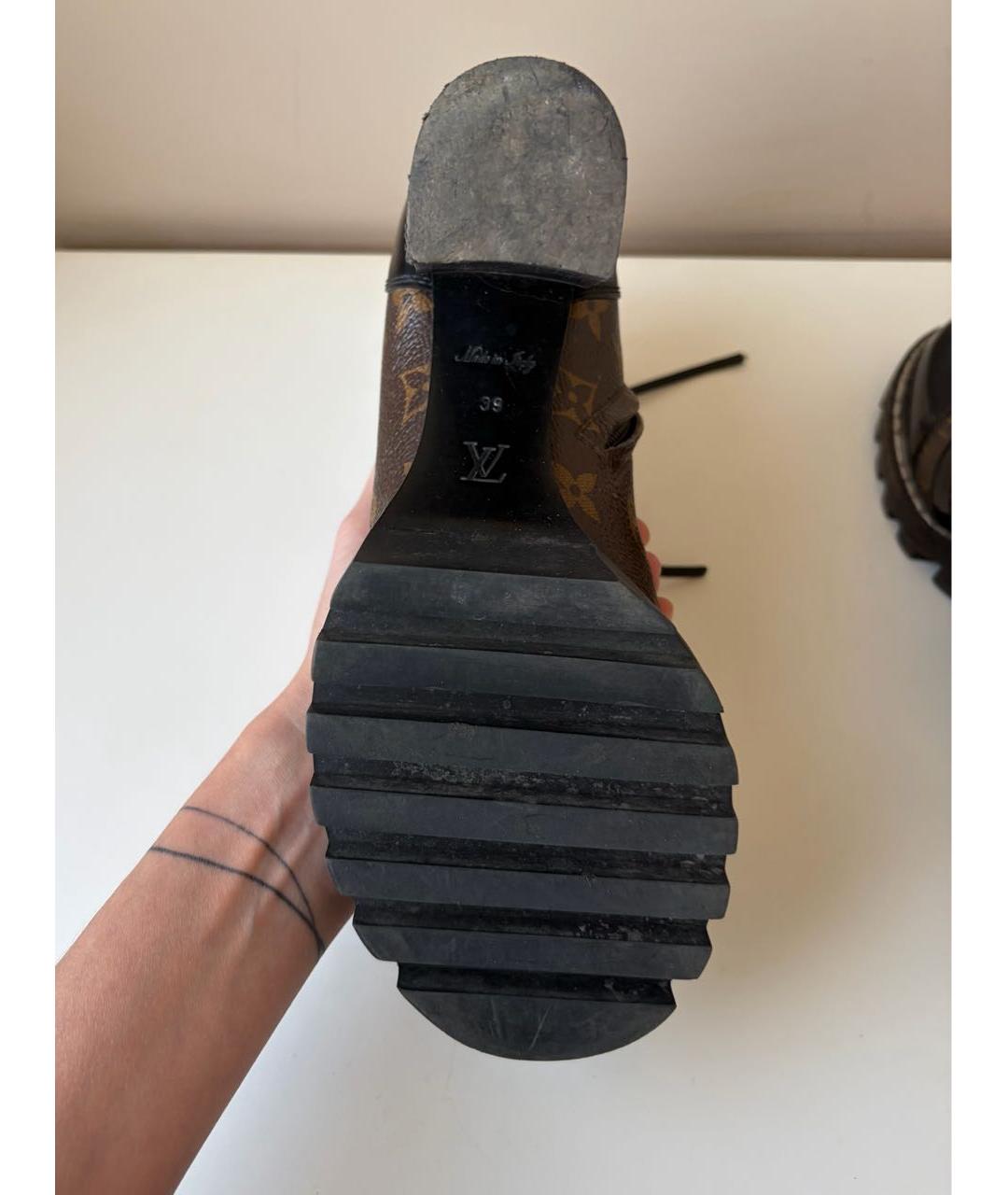 LOUIS VUITTON Коричневые ботильоны, фото 8