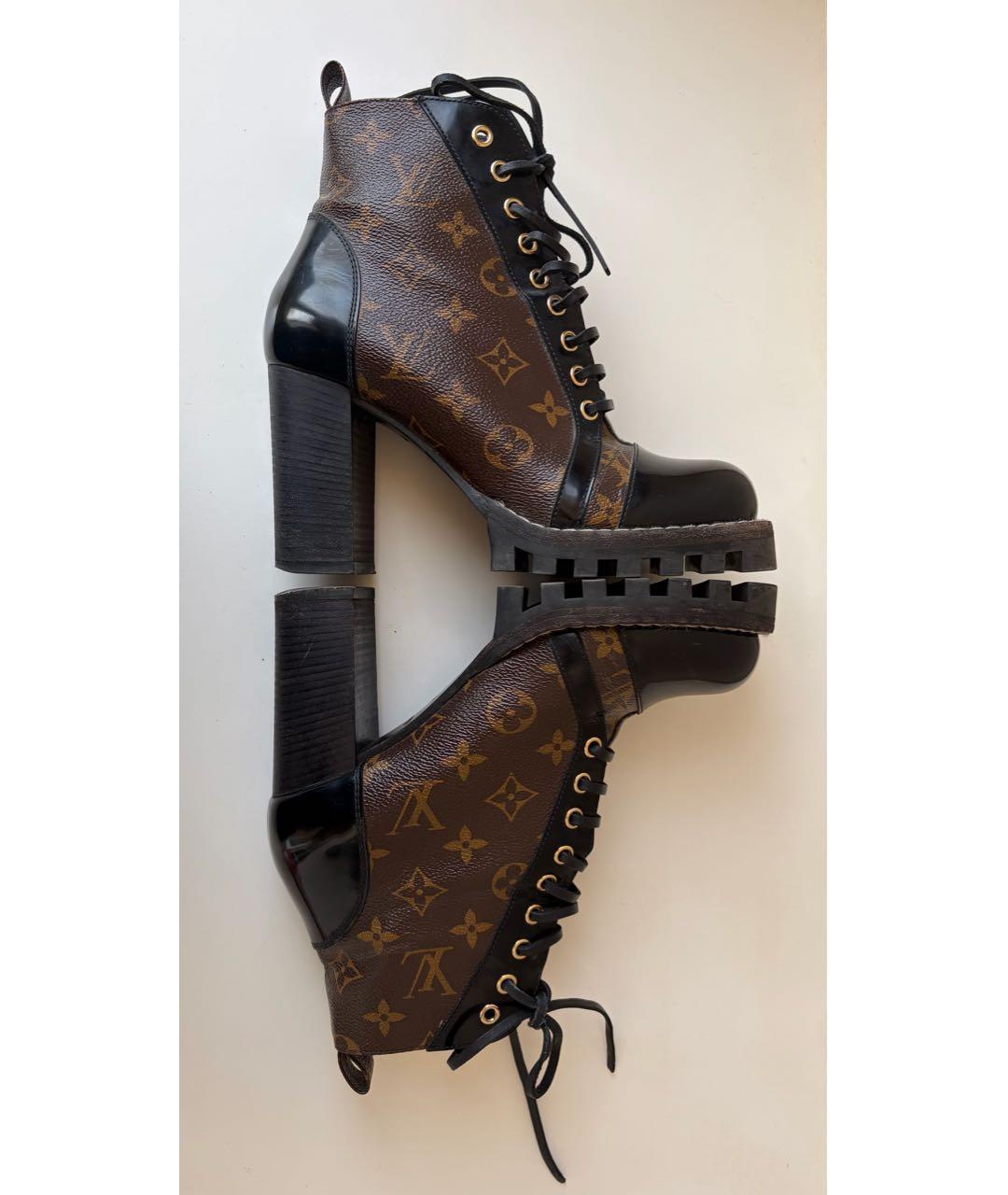 LOUIS VUITTON Коричневые ботильоны, фото 4