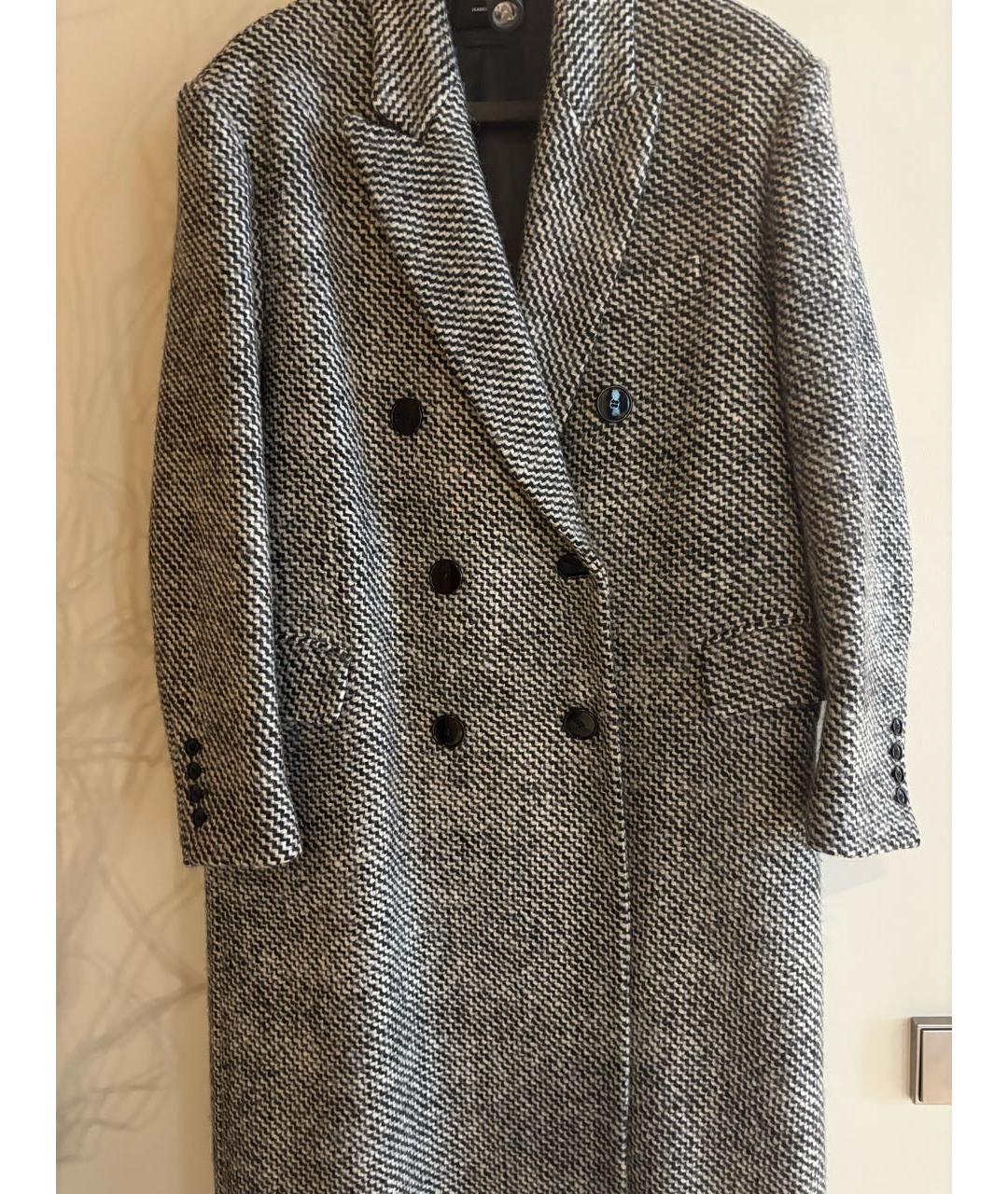 ISABEL MARANT Серое шерстяное пальто, фото 3