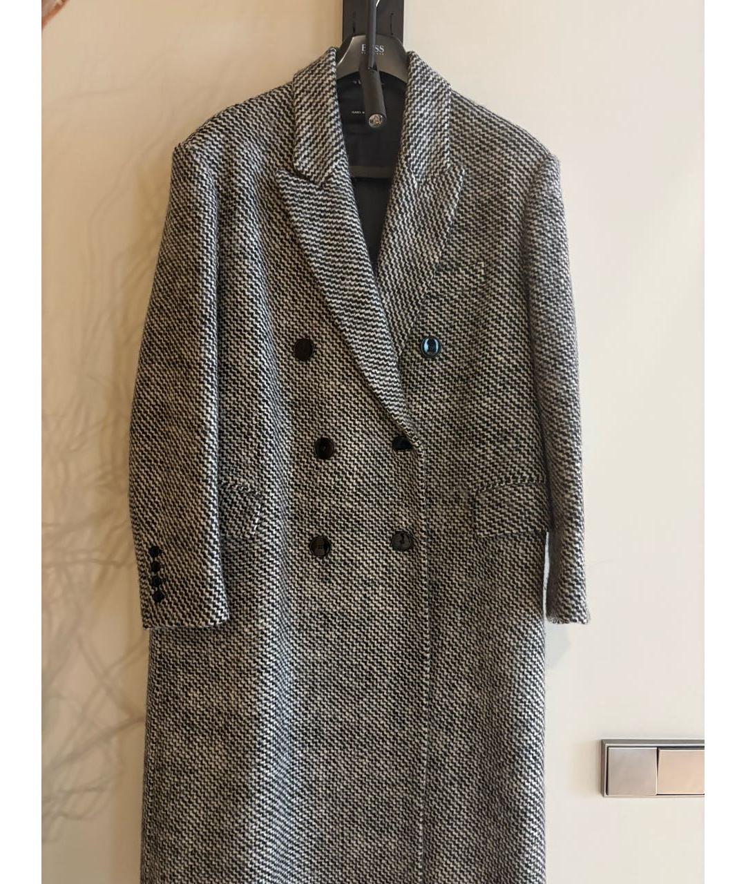 ISABEL MARANT Серое шерстяное пальто, фото 2