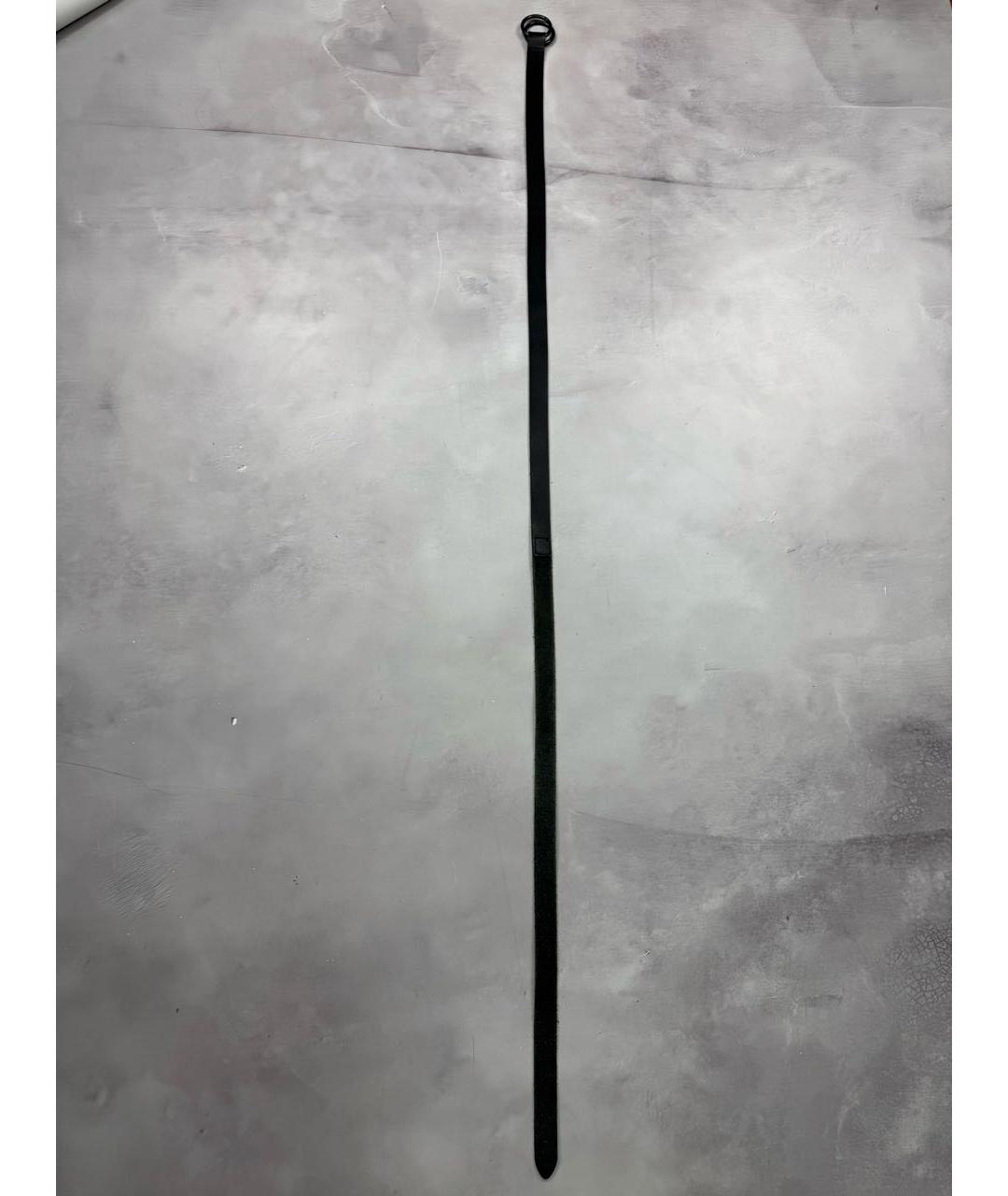 YOHJI YAMAMOTO Черный кожаный ремень, фото 3