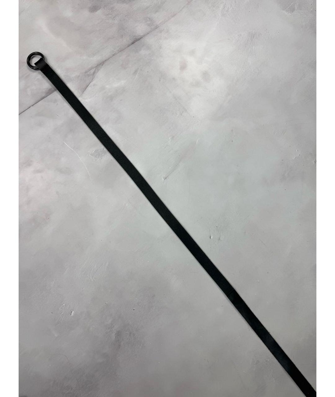 YOHJI YAMAMOTO Черный кожаный ремень, фото 7