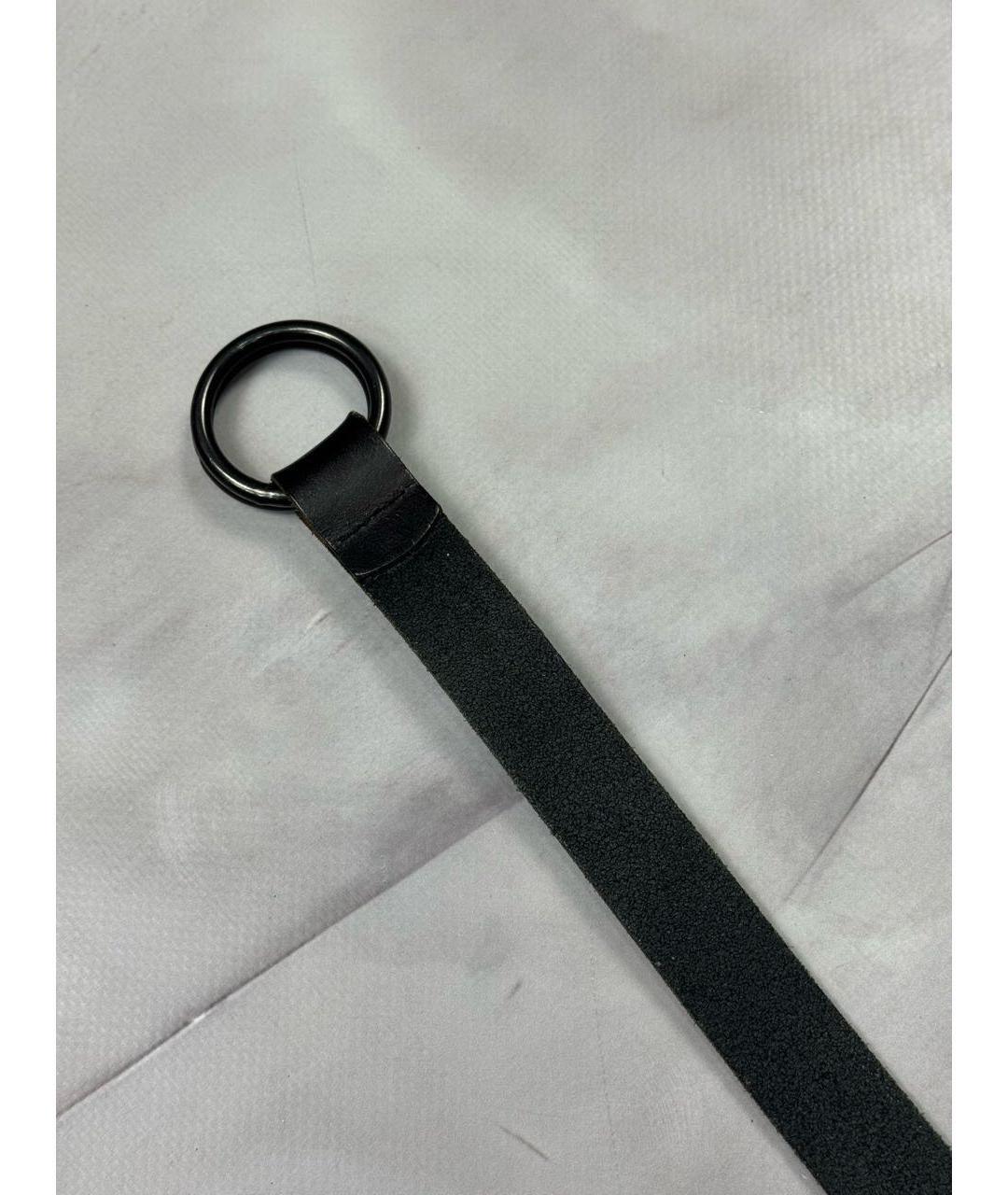 YOHJI YAMAMOTO Черный кожаный ремень, фото 6