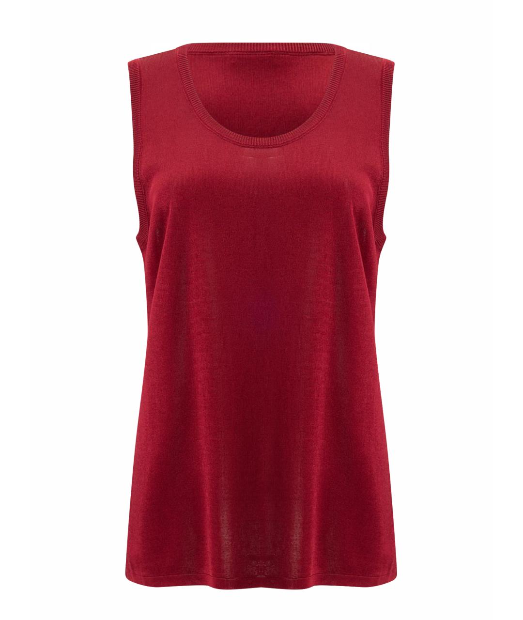 ALAIA Бордовая вискозная майка, фото 1