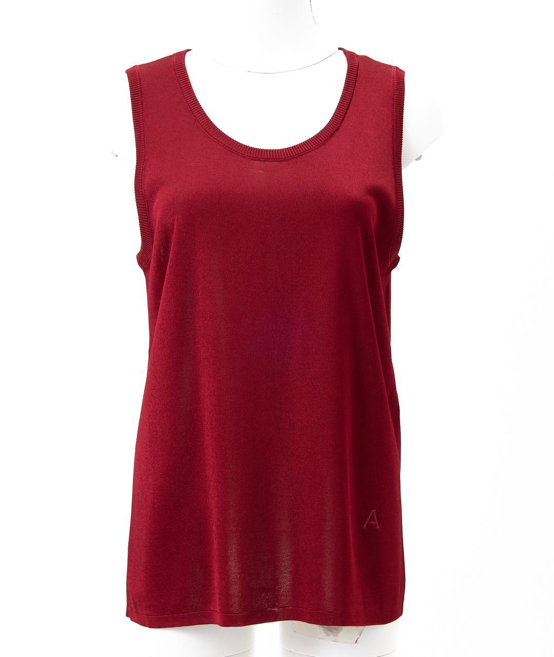 ALAIA Бордовая вискозная майка, фото 5