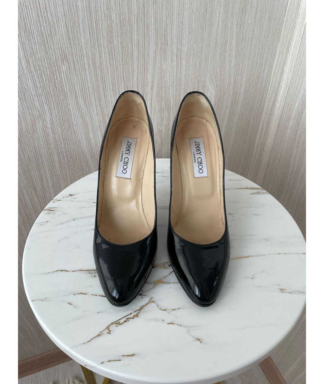 JIMMY CHOO Черные туфли из лакированной кожи, фото 2