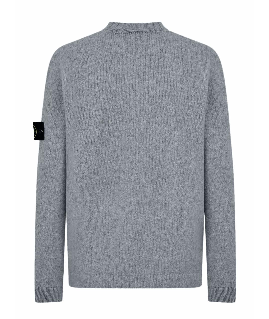 STONE ISLAND Серый шерстяной джемпер / свитер, фото 1