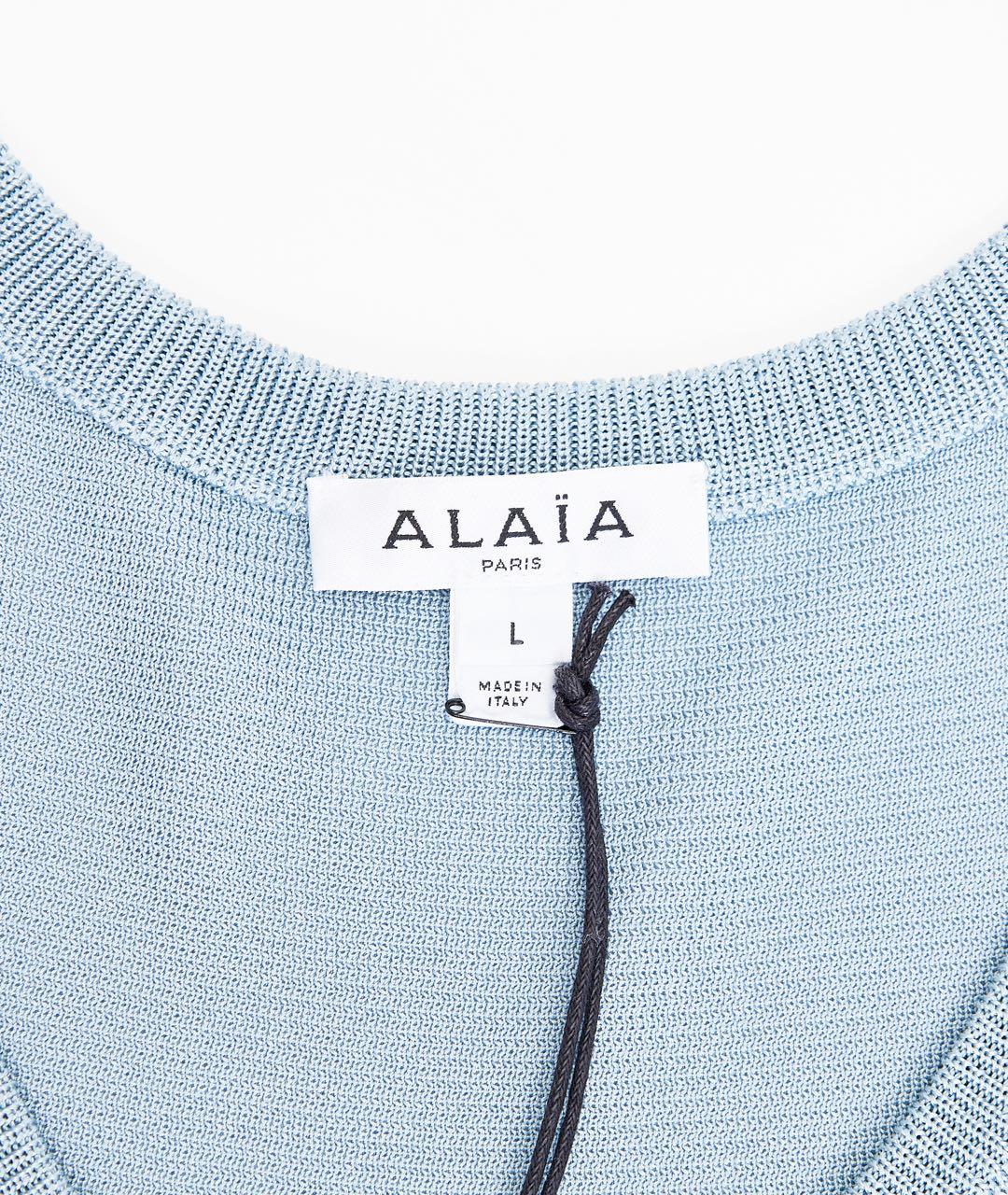 ALAIA Голубая вискозная майка, фото 3