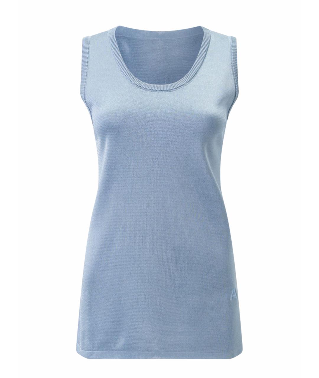 ALAIA Голубая вискозная майка, фото 1