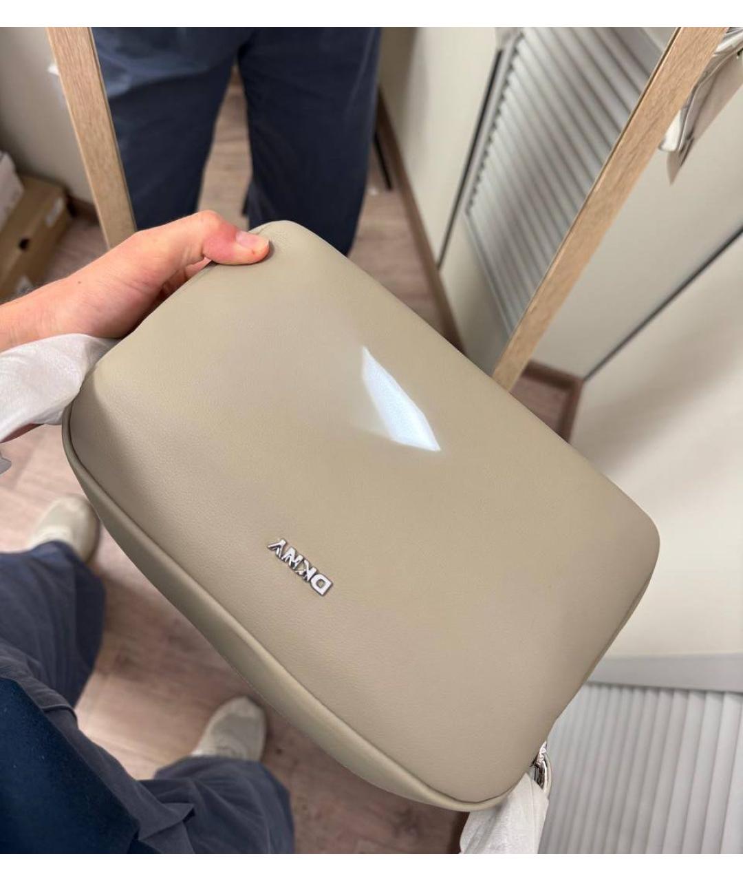 DKNY Бежевая сумка через плечо, фото 3