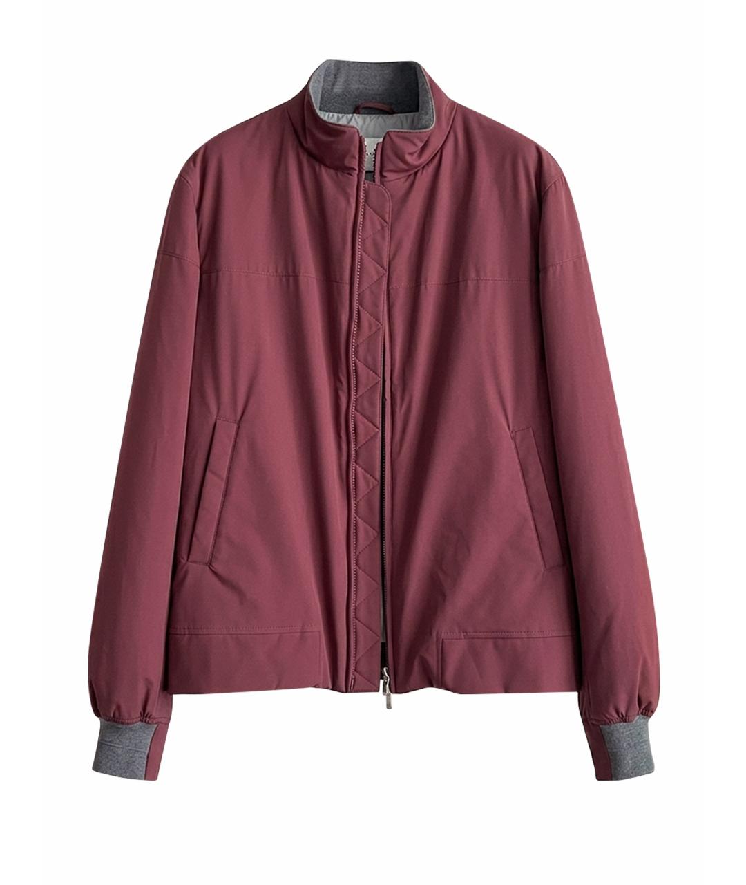 BRUNELLO CUCINELLI Бордовая полиэстеровая куртка, фото 1