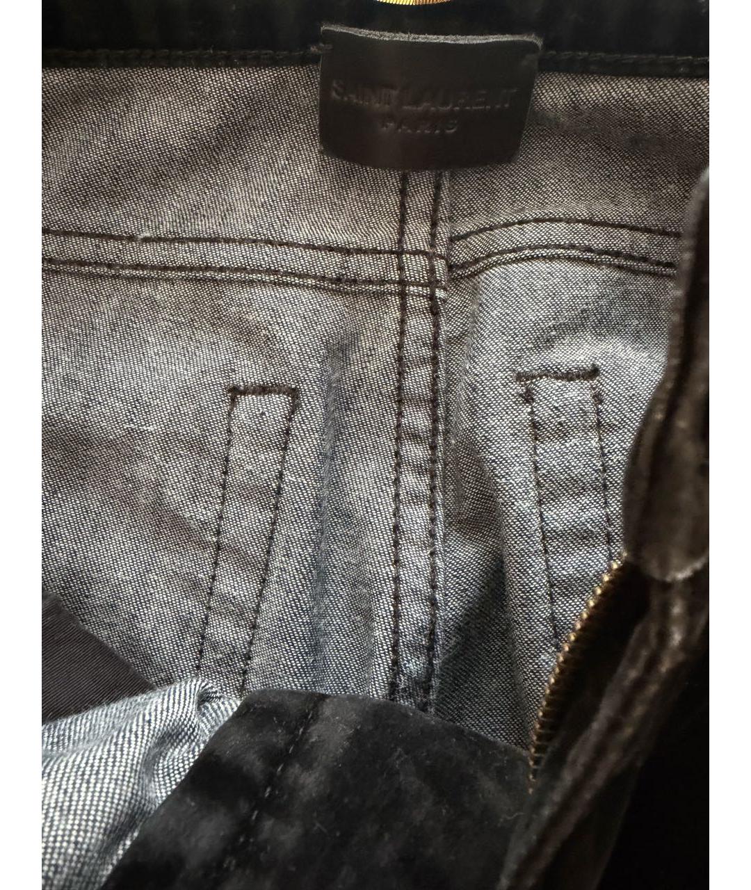 SAINT LAURENT Черные джинсы слим, фото 4