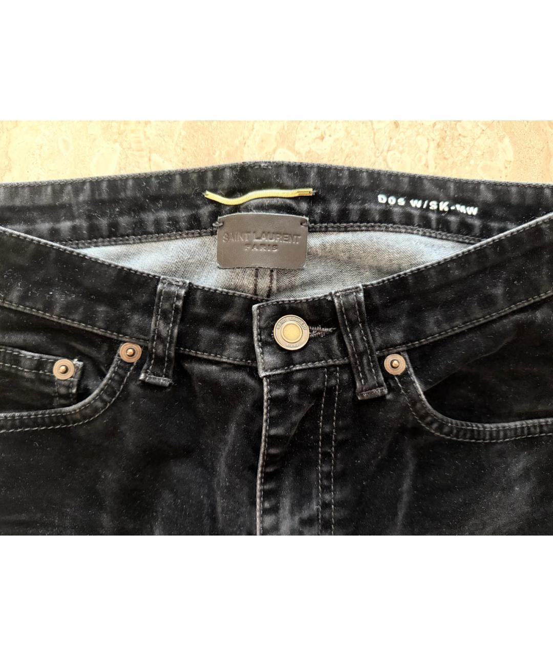SAINT LAURENT Черные джинсы слим, фото 3