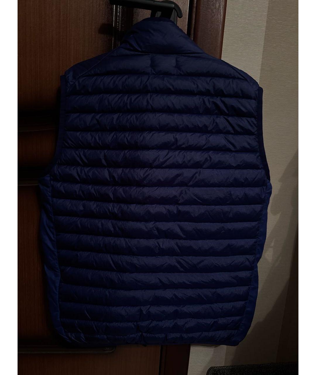 STONE ISLAND Темно-синий полиэстеровый жилет, фото 2