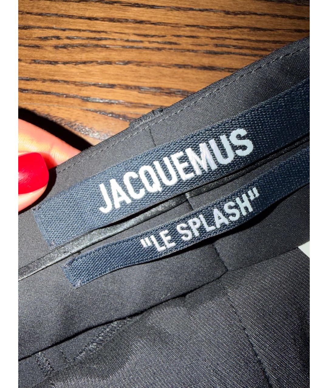 JACQUEMUS Черные шерстяные брюки широкие, фото 2