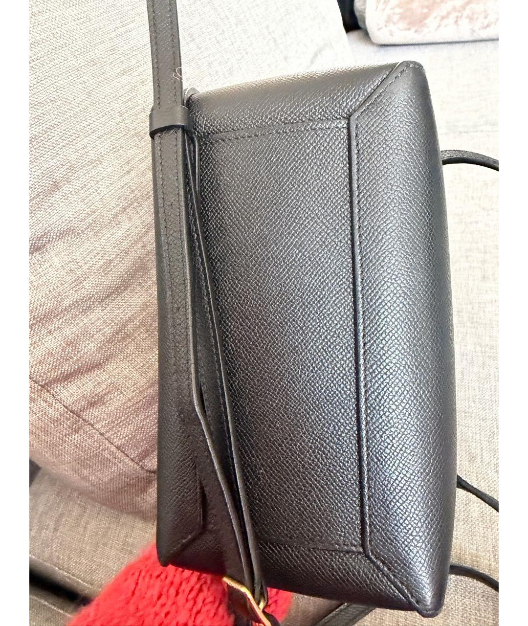 CELINE Черная кожаная сумка через плечо, фото 6