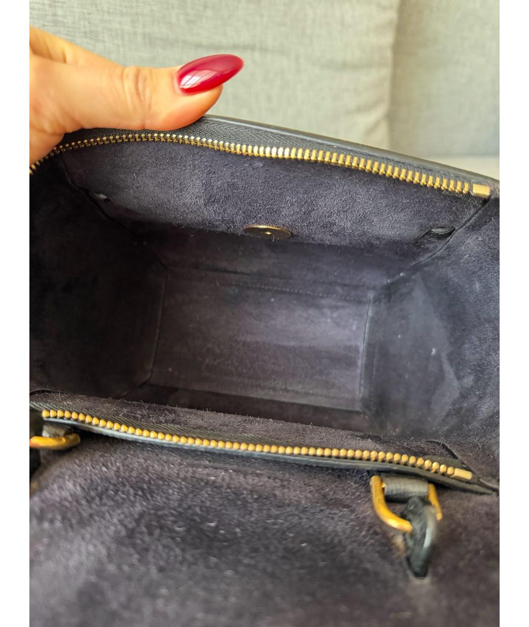 CELINE Черная кожаная сумка через плечо, фото 4