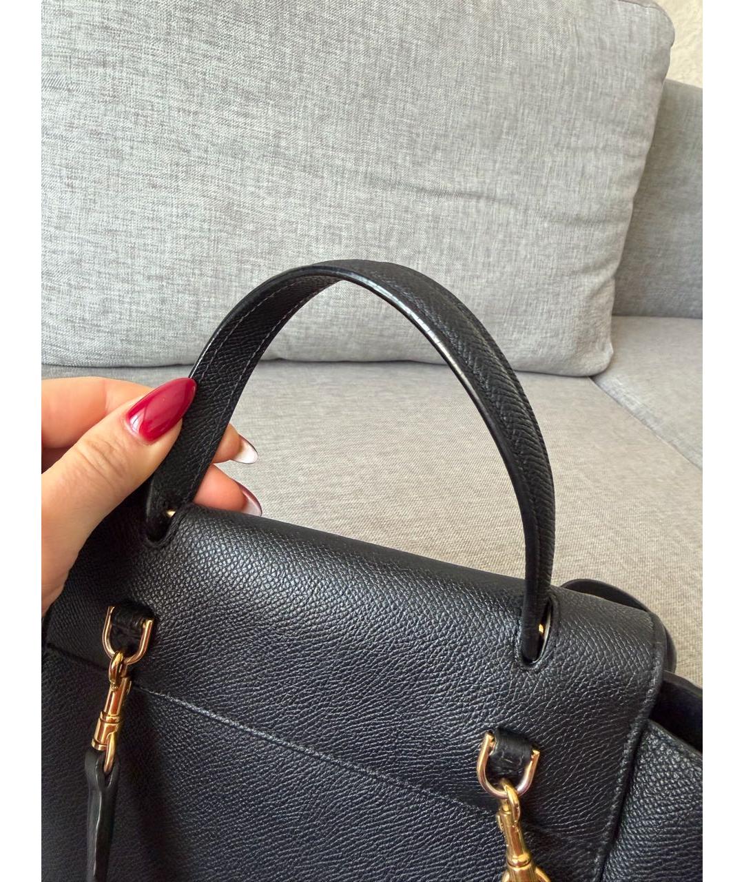 CELINE Черная кожаная сумка через плечо, фото 8