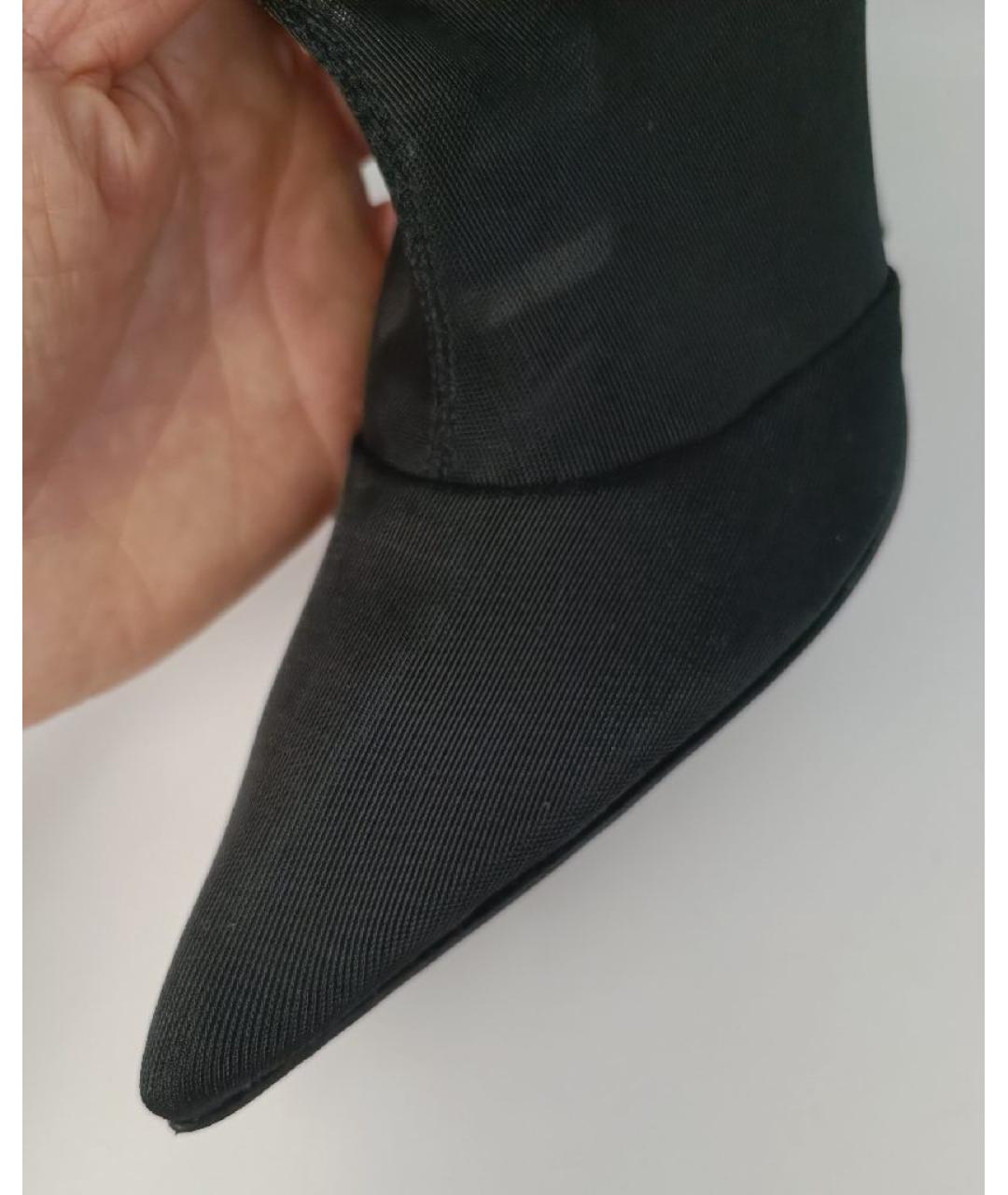 PARIS TEXAS Черные текстильные полусапоги, фото 6