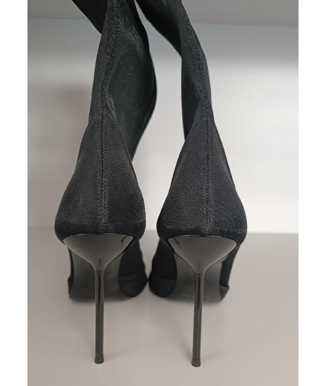 PARIS TEXAS Черные текстильные полусапоги, фото 4