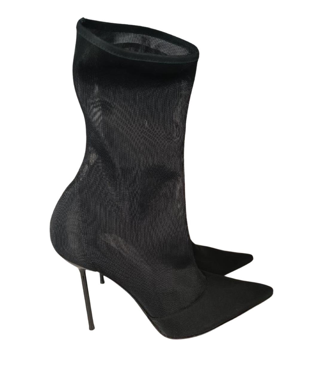 PARIS TEXAS Черные текстильные полусапоги, фото 8