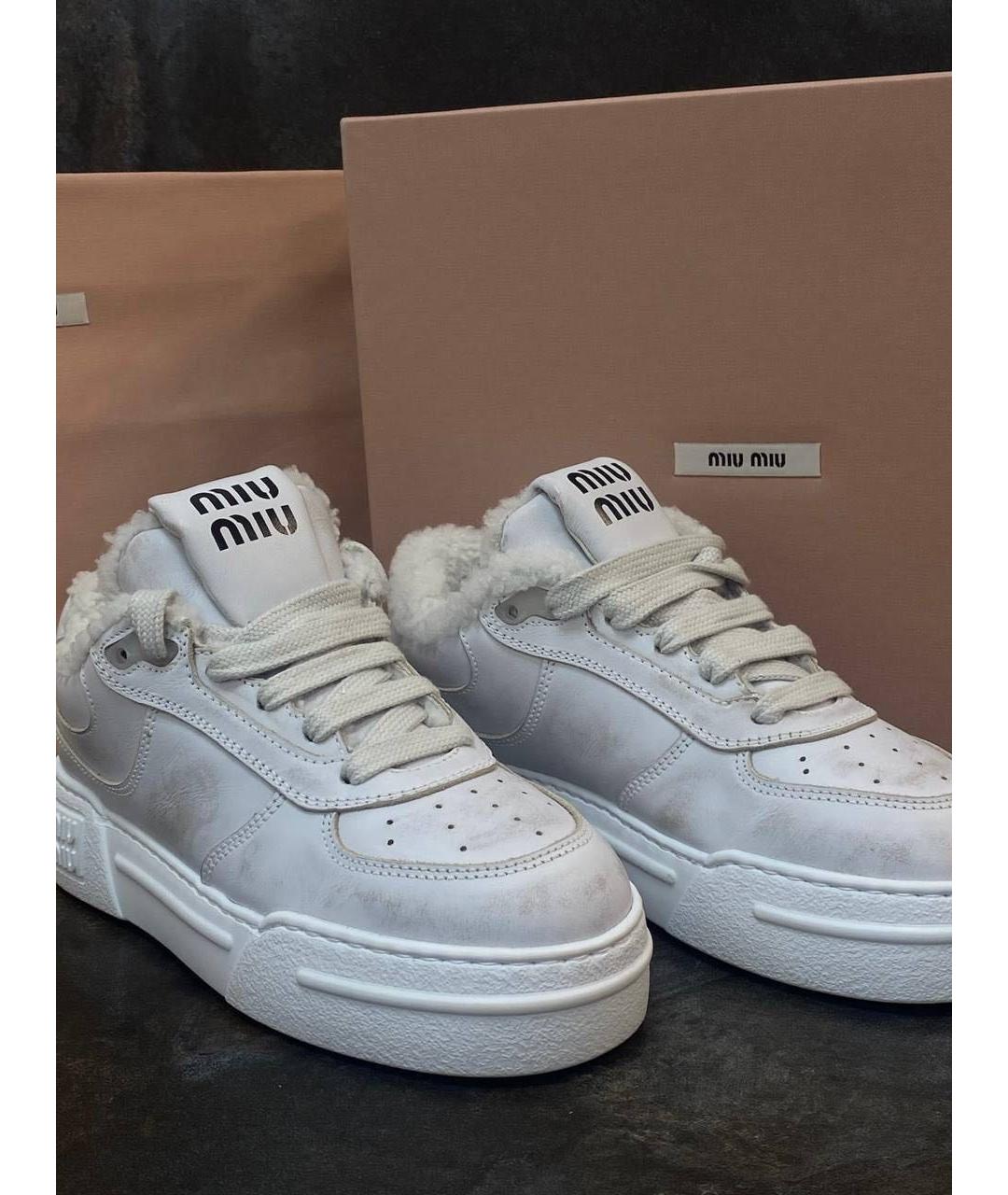 MIU MIU Белые кроссовки, фото 2