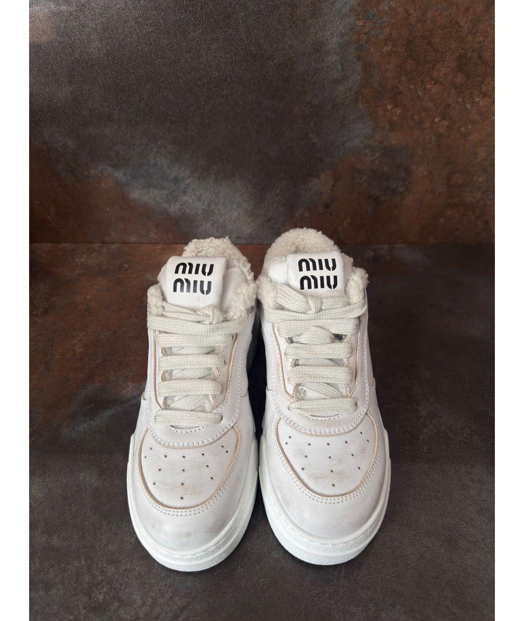 MIU MIU Белые кроссовки, фото 3