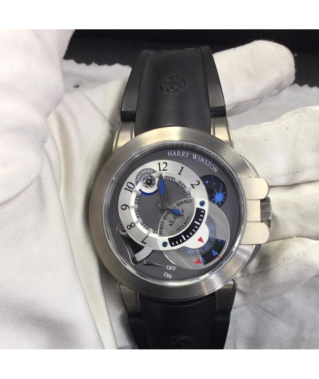 Harry Winston Серые металлические часы, фото 2