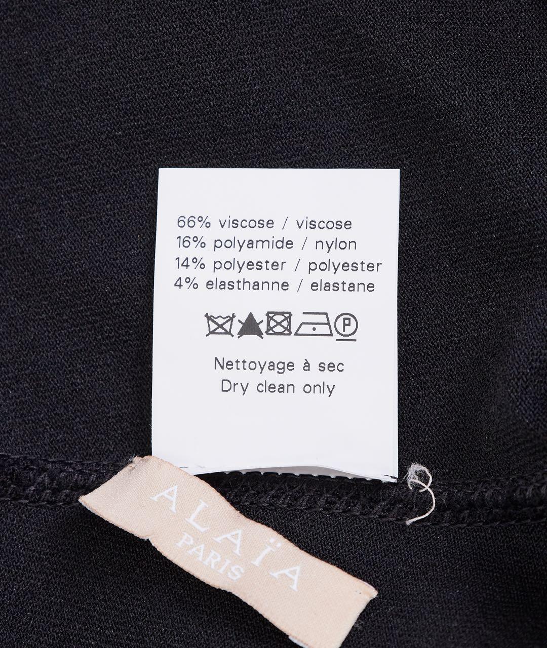 ALAIA Черные вискозные леггинсы и велосипедки, фото 3