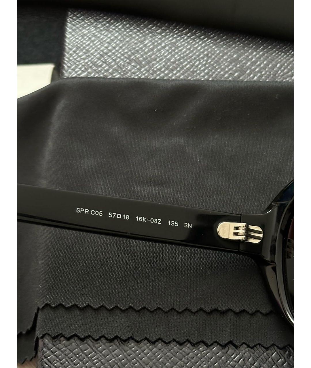 PRADA Черные пластиковые солнцезащитные очки, фото 7