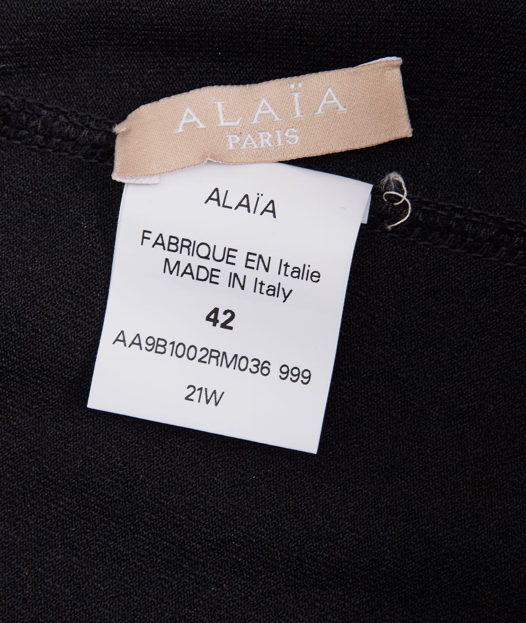 ALAIA Черные вискозные леггинсы и велосипедки, фото 3