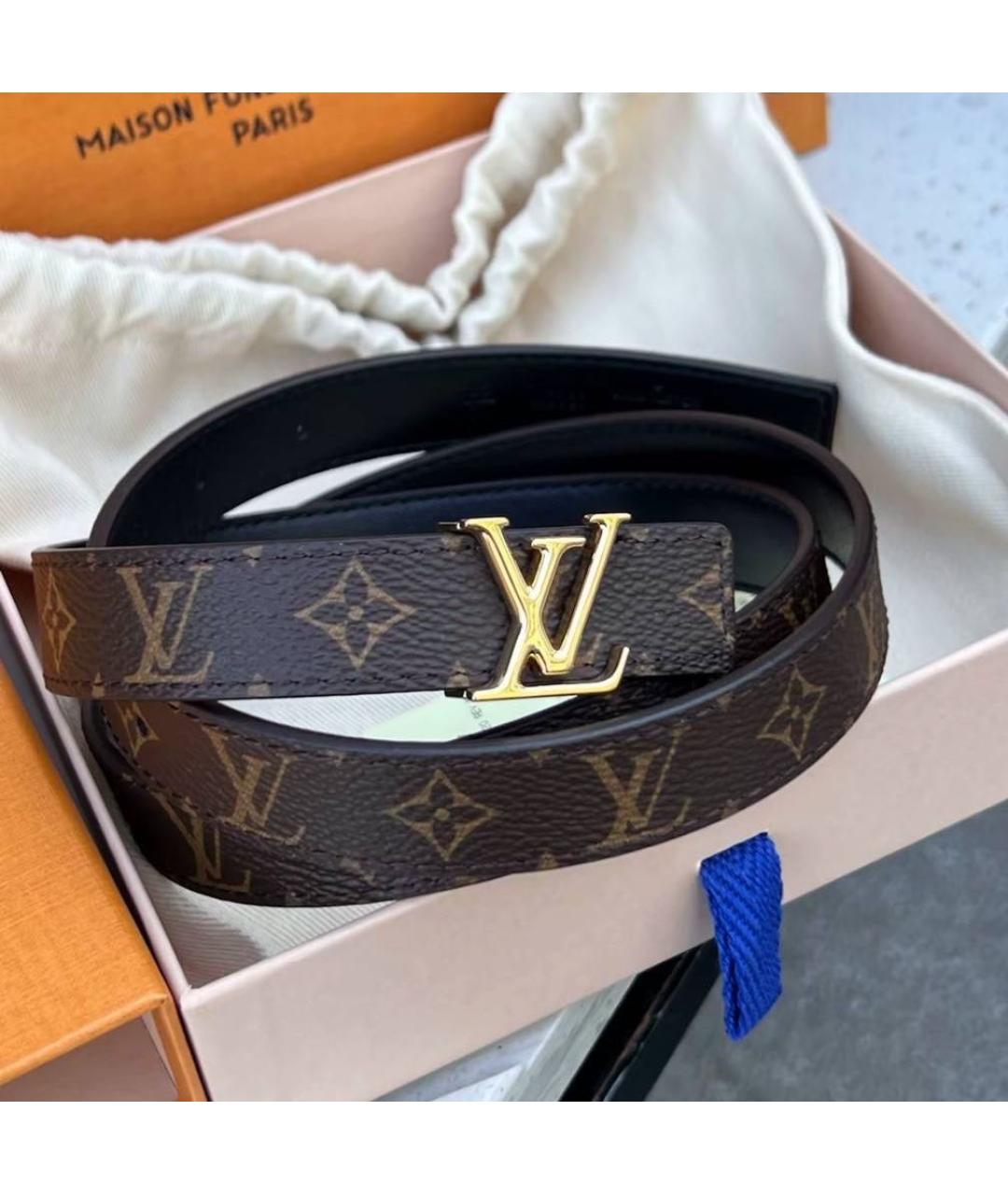 LOUIS VUITTON Коричневый ремень, фото 6