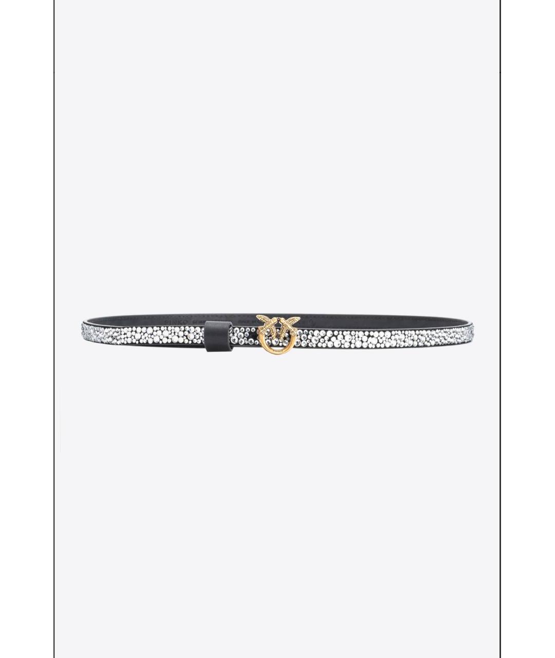 PINKO Серебрянный замшевый ремень, фото 4