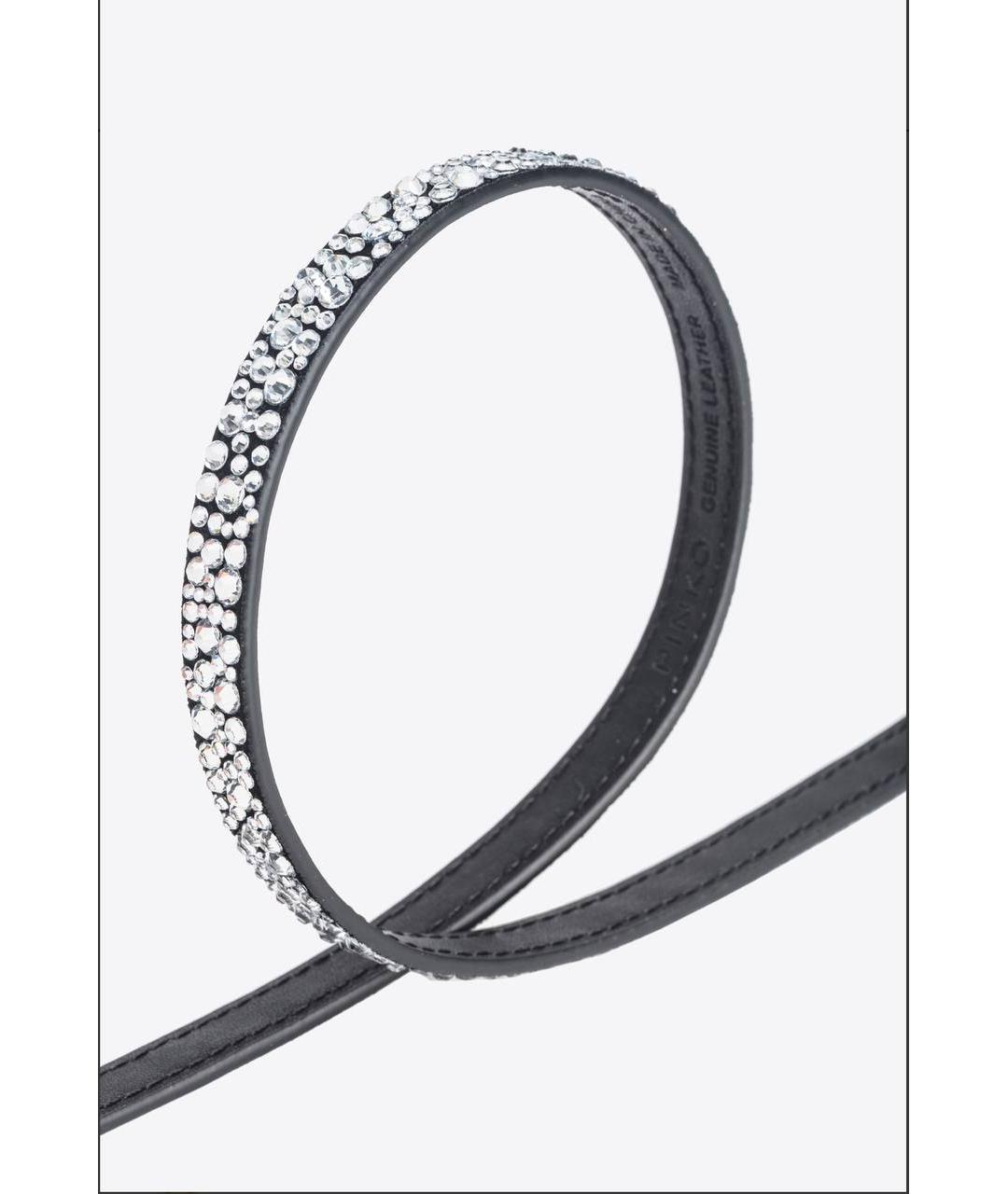 PINKO Серебрянный замшевый ремень, фото 5