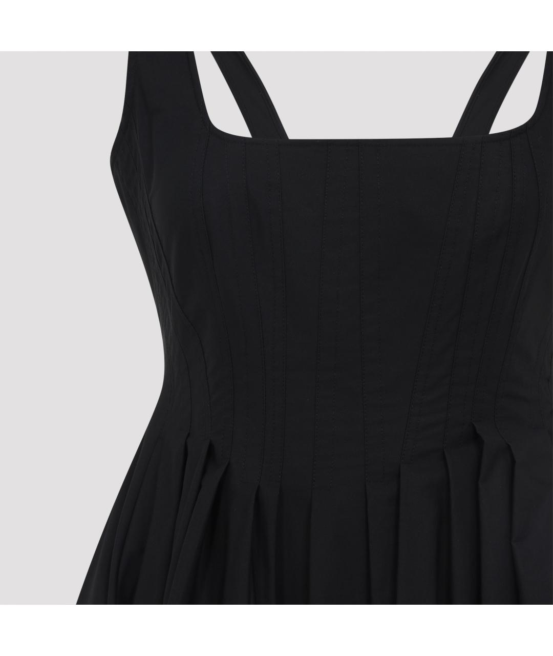 SPORTMAX Черное хлопковое платье, фото 4
