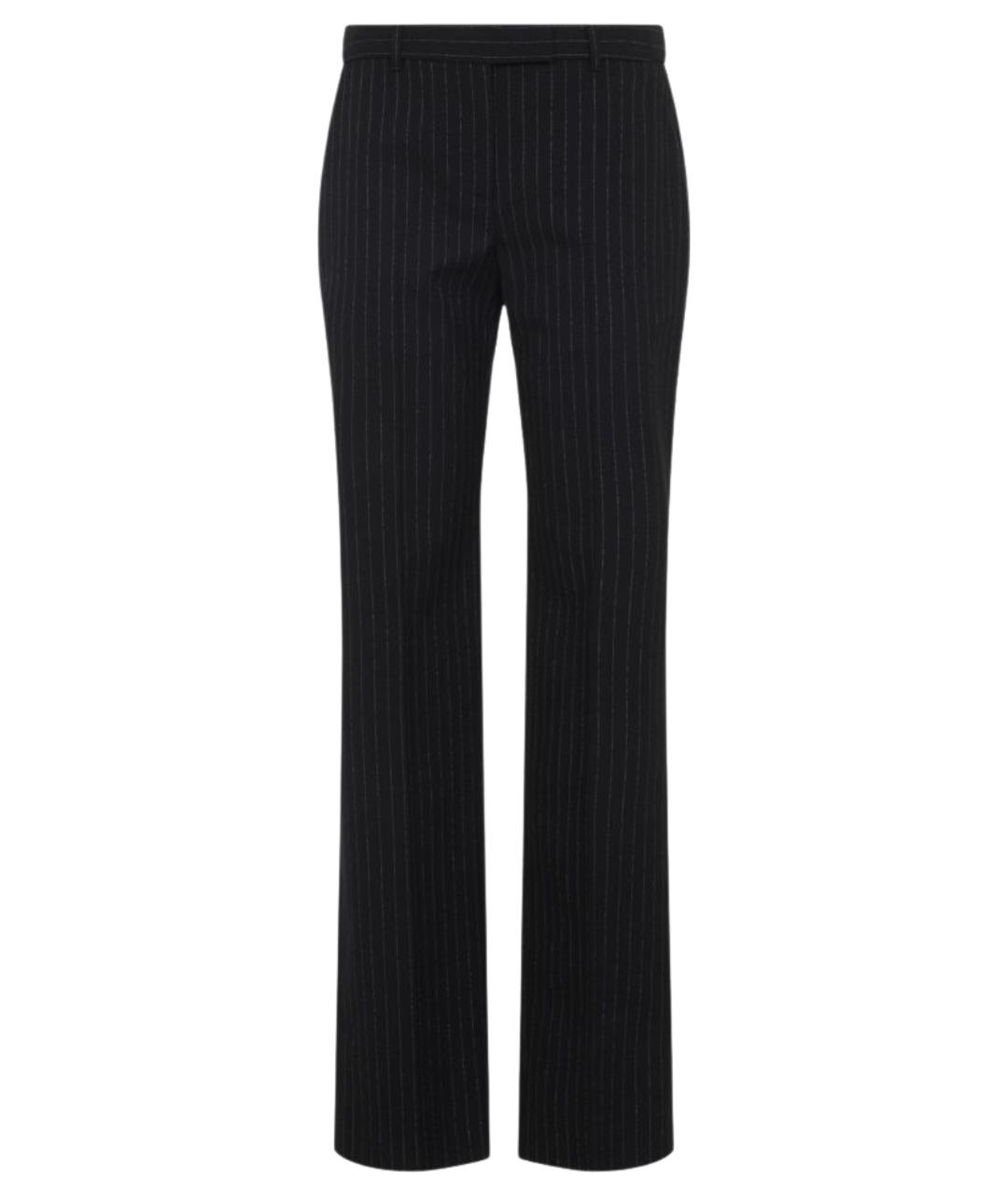 ALEXANDER MCQUEEN Черные шерстяные прямые брюки, фото 1