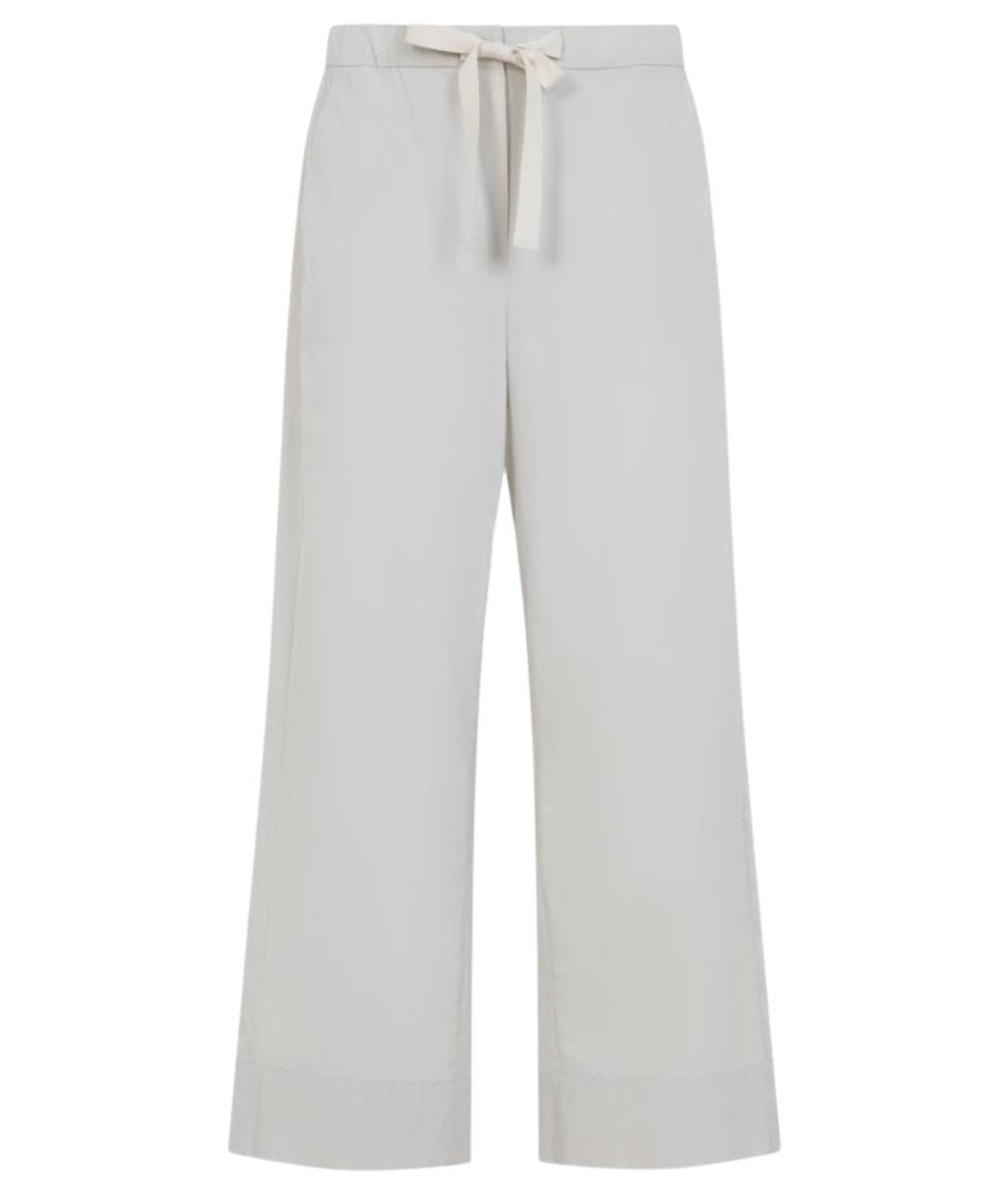 'S MAX MARA Белые хлопковые прямые брюки, фото 1