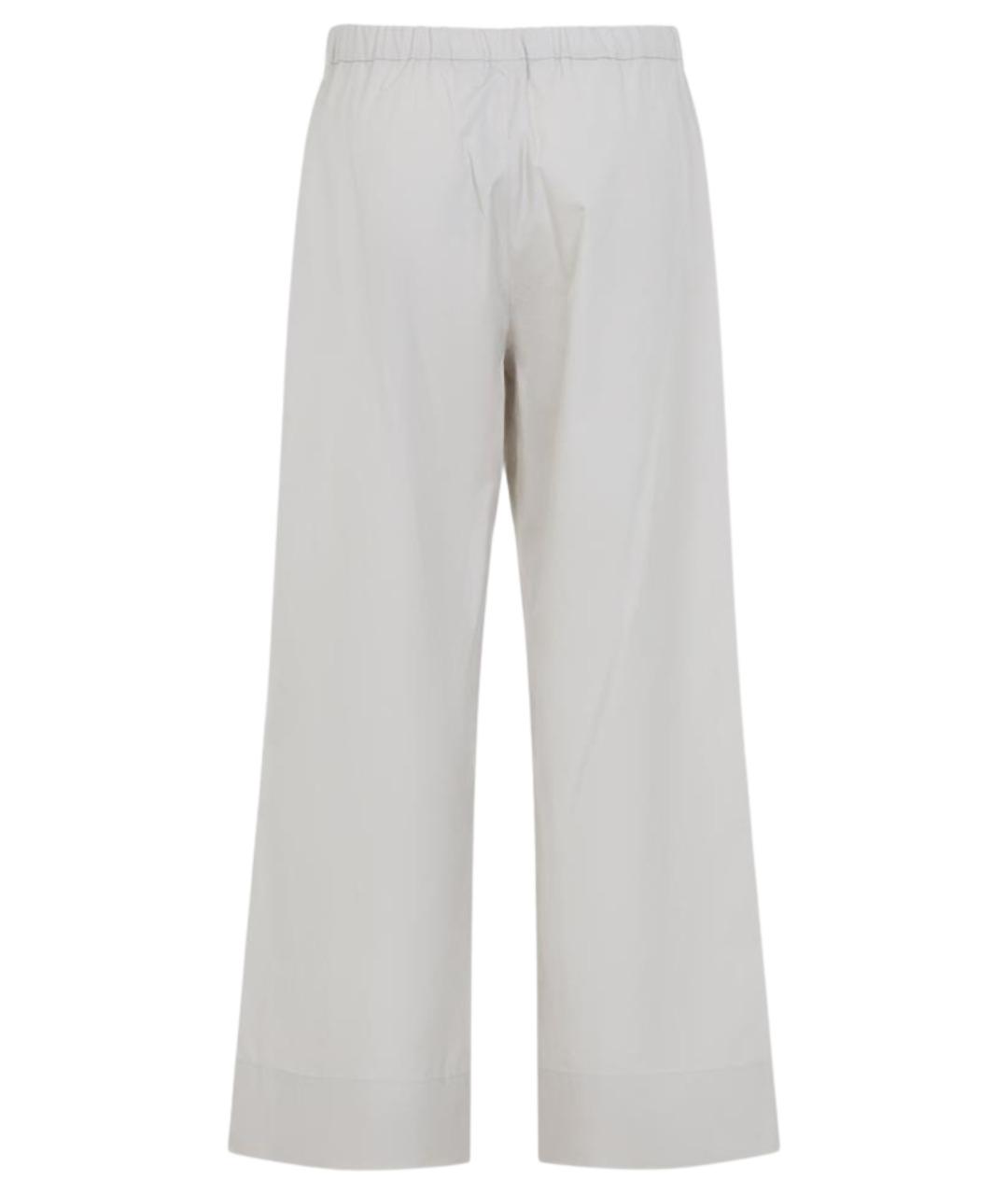 'S MAX MARA Белые хлопковые прямые брюки, фото 2