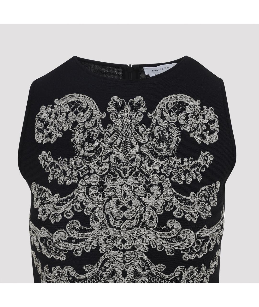 ALEXANDER MCQUEEN Черное вискозное вечернее платье, фото 3