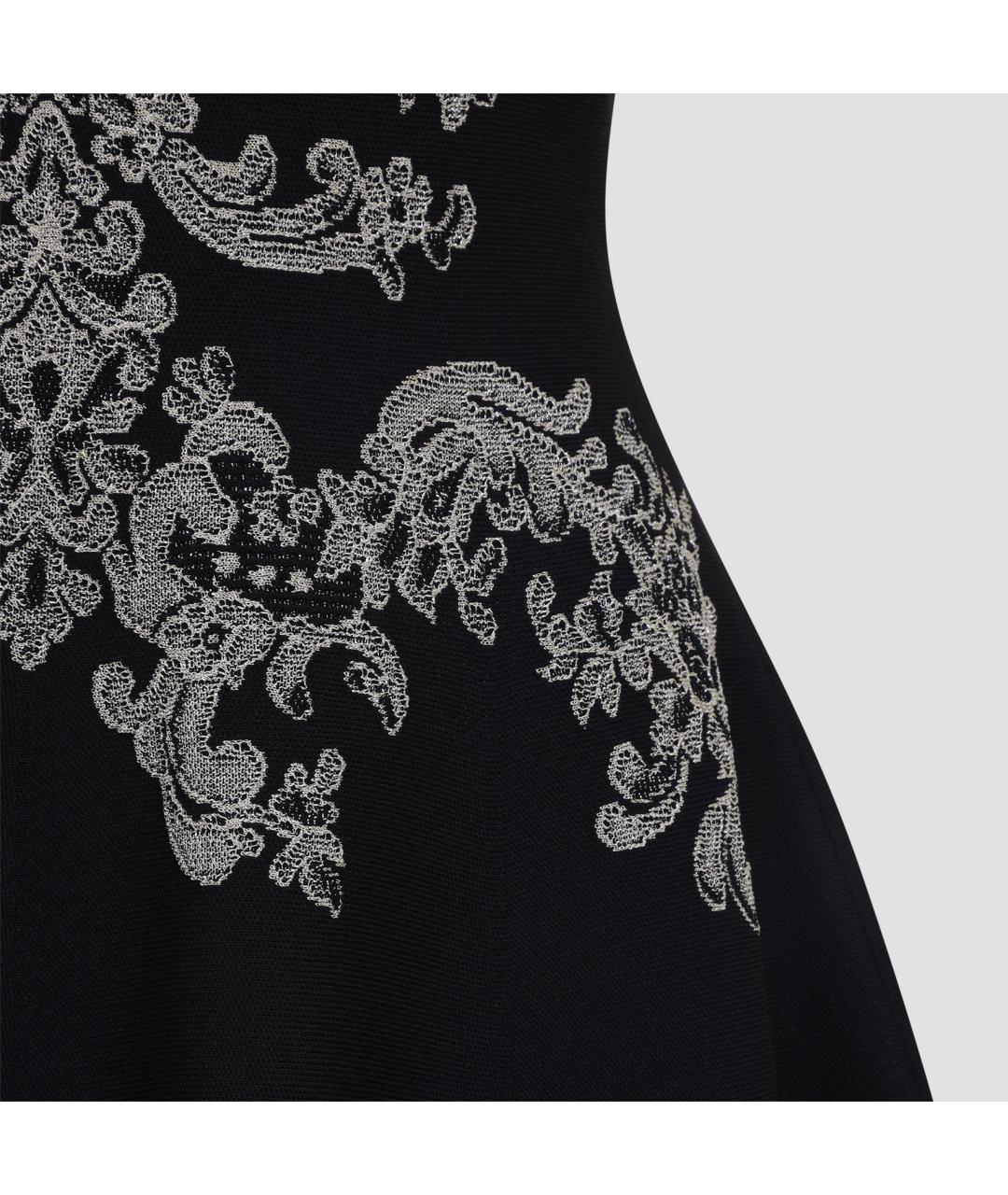 ALEXANDER MCQUEEN Черное вискозное вечернее платье, фото 4