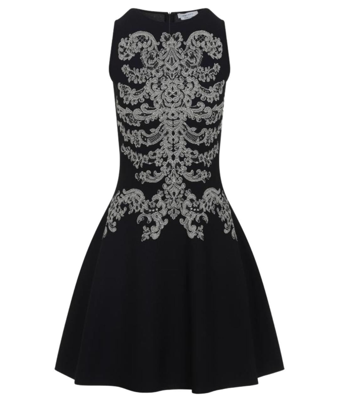 ALEXANDER MCQUEEN Черное вискозное вечернее платье, фото 1