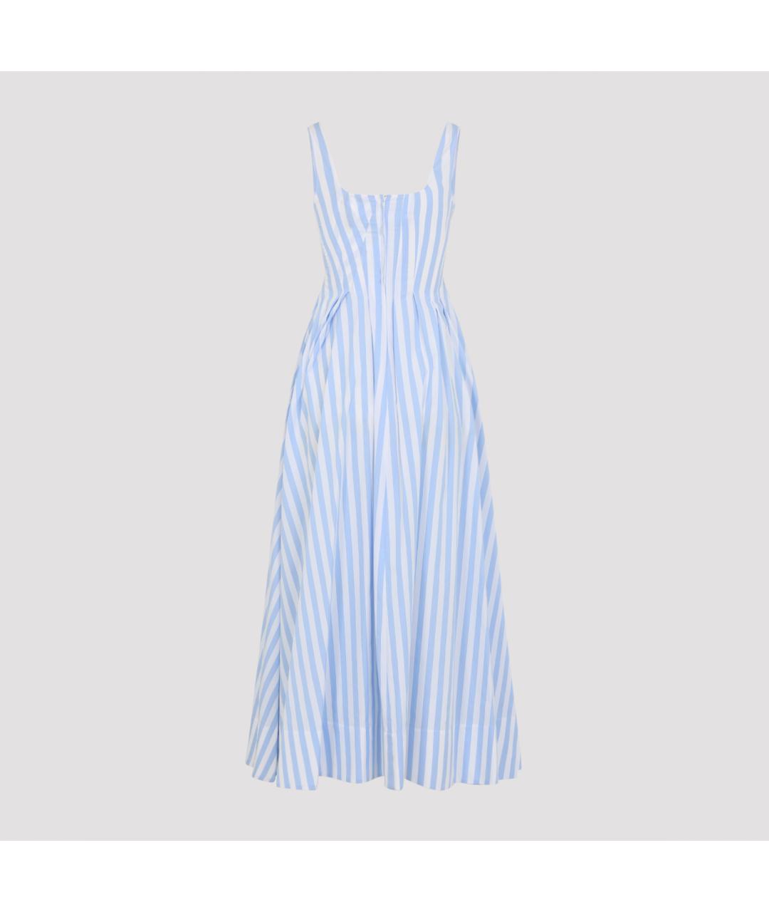 SPORTMAX Голубое хлопковое повседневное платье, фото 3