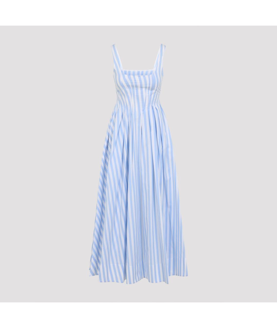 SPORTMAX Голубое хлопковое повседневное платье, фото 2