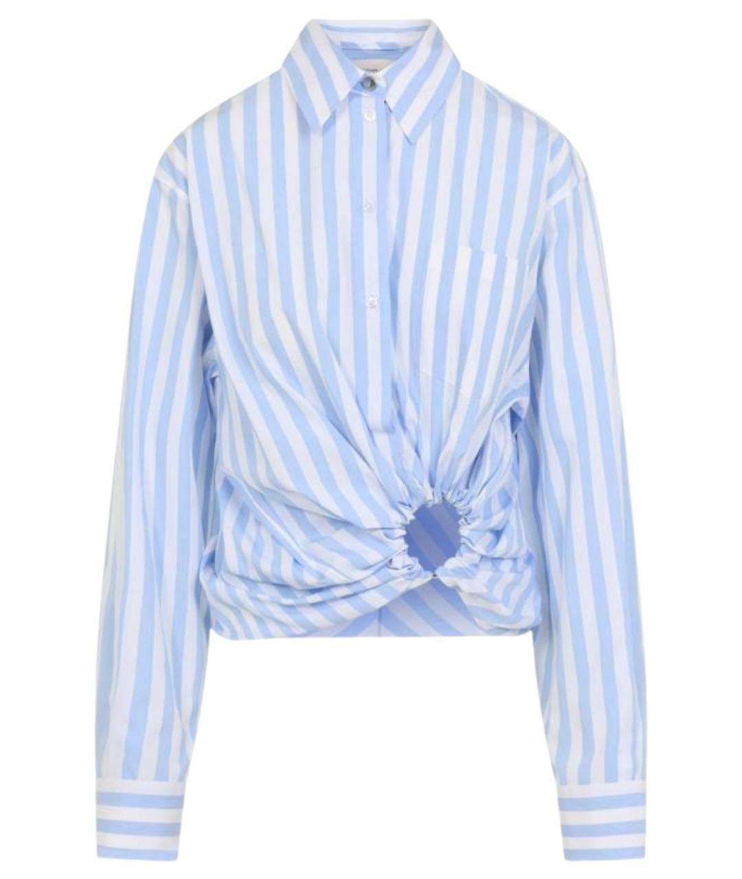 SPORTMAX Голубая хлопковая рубашка, фото 1