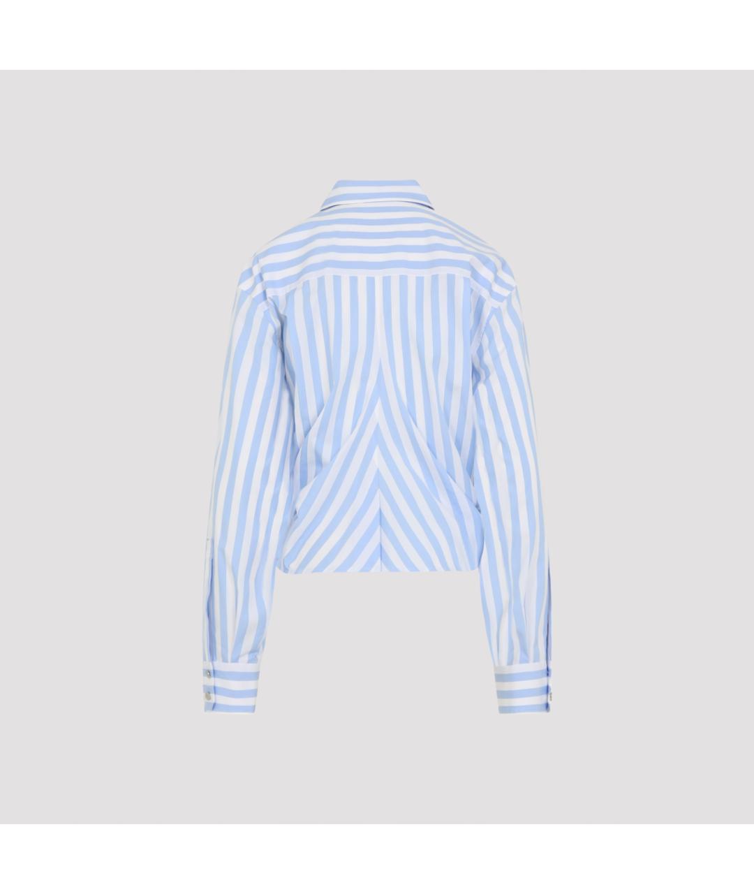 SPORTMAX Голубая хлопковая рубашка, фото 3