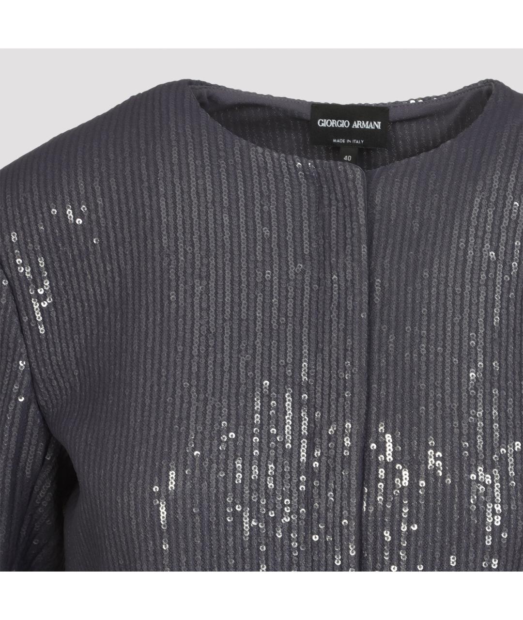 GIORGIO ARMANI Фиолетовый полиэстеровый жакет/пиджак, фото 3