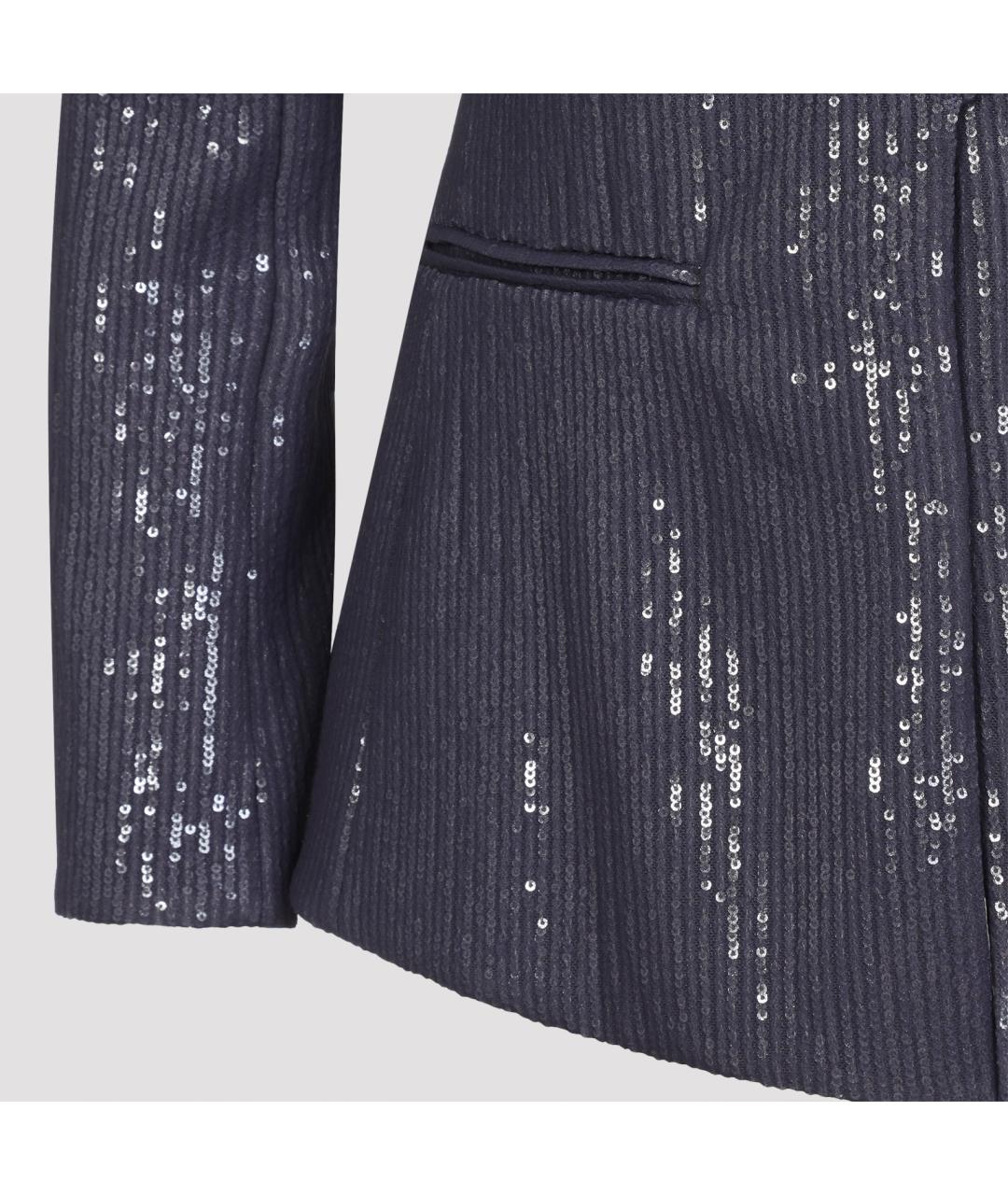 GIORGIO ARMANI Фиолетовый полиэстеровый жакет/пиджак, фото 4