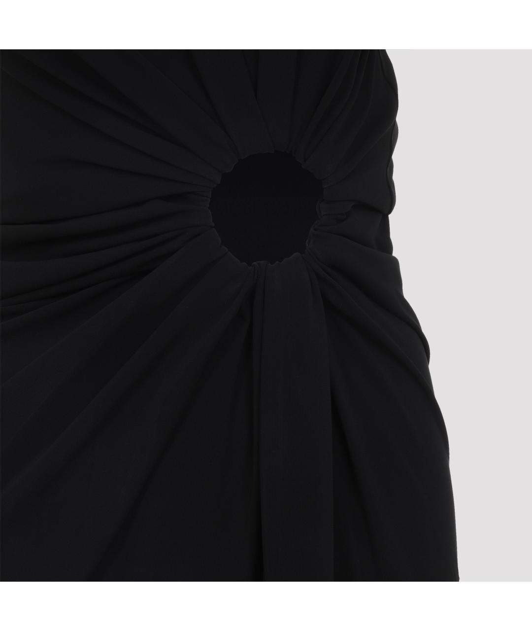 SPORTMAX Черное вискозное вечернее платье, фото 5