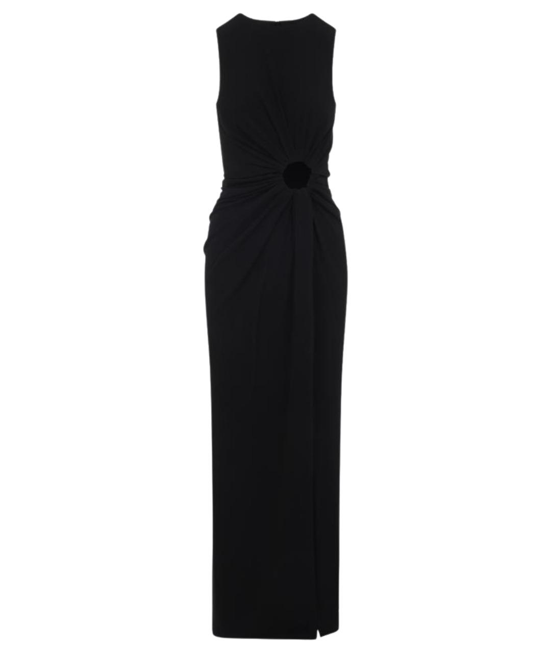 SPORTMAX Черное вискозное вечернее платье, фото 1