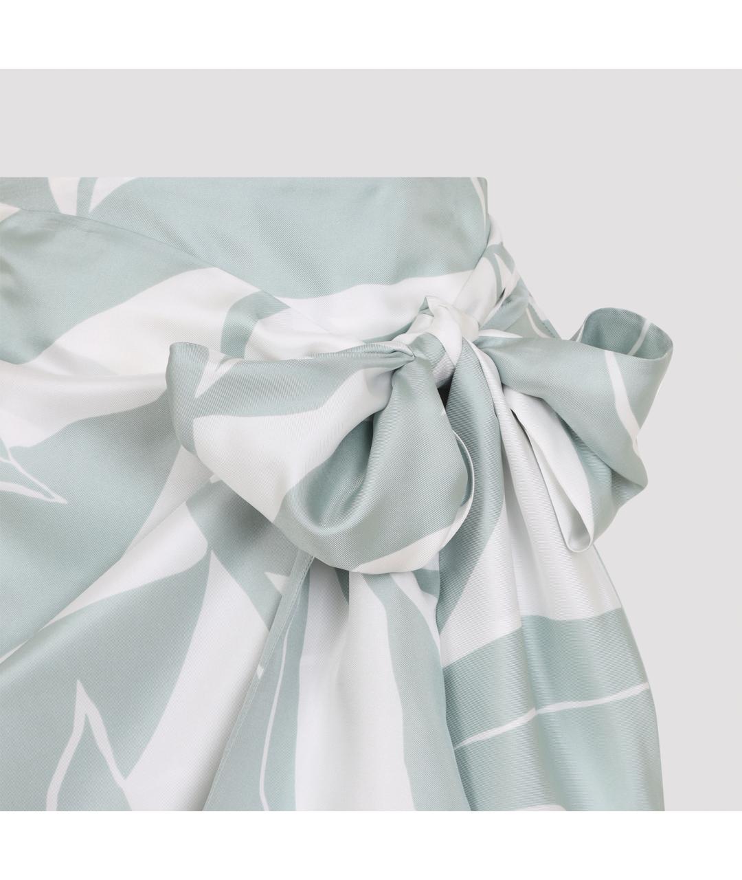 MAX MARA Мульти шелковая юбка мини, фото 4